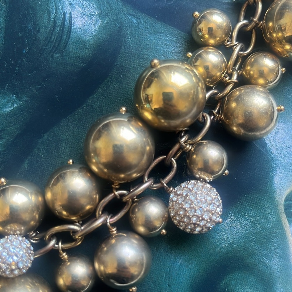 J.Crew gold/pave ball bracelet - Picture 3 of 4